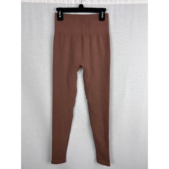 Everlane The Seamless Leggings Cotton Ribbed Acorn Brown Lounge Cozy Capsule - Picture 3 of 6